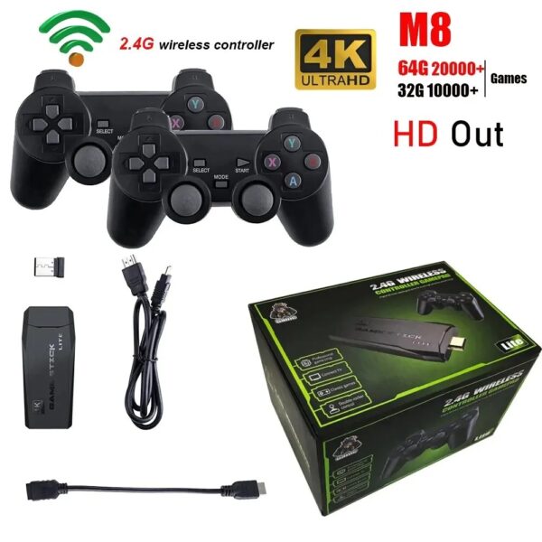 Video Game Console 2.4G Double Wireless Controller Game Stick 4K 20000 Games 64 32GB Retro Games for PS1/GBA