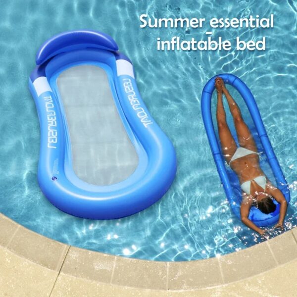 Inflatable Women Air Mattress Water Hammock Swimming Ring Kids Big Float Toy Swim Tube Chair Pool Floats Accessories