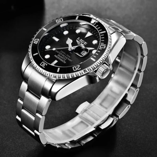 LIGE Top Brand Luxury Fashion Diver Watch Men 3ATM Waterproof Date Clock Sport Watches Mens Quartz Wristwatch Relogio Masculino