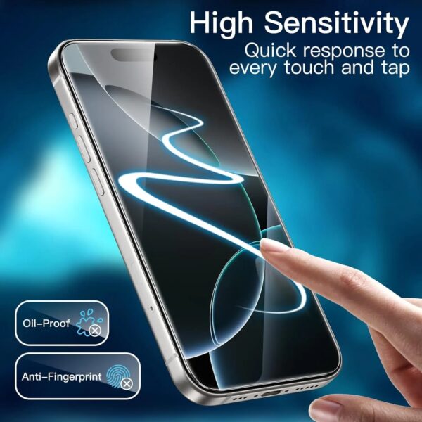 Tempered Glass Screen Protector for iPhone 16 Pro Anti-Scratch HD Clarity - Image 4