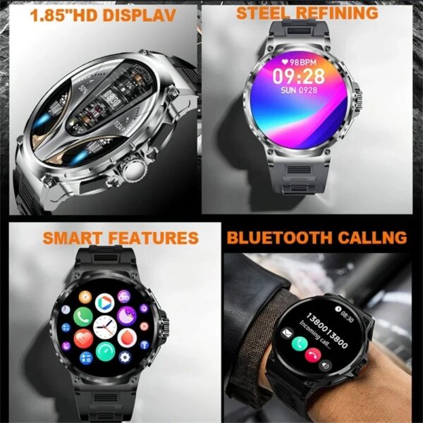 New 1.85-inch Ultra HD Smart Watch GPS Track Bluetooth Call 710 Mah Large Battery Sports Fitness smartwatch - Image 4