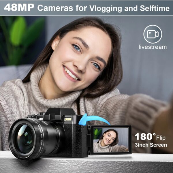 NBD Compact Digital Photography Camera 4K WIFI WebCam Vintage Vlog Video Recorder YouTube 48MP Camcorder 16X Digital Zoom Camera - Image 2