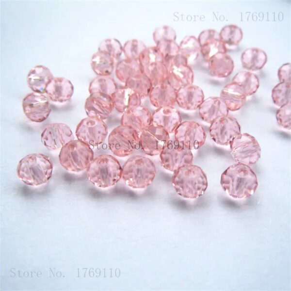 Isywaka Light Blue Colors 4*6mm 50pcs Rondelle Austria faceted Crystal Glass Beads Loose Spacer Round Beads for Jewelry Making - Image 2