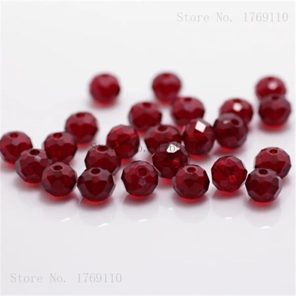 Isywaka Light Blue Colors 4*6mm 50pcs Rondelle Austria faceted Crystal Glass Beads Loose Spacer Round Beads for Jewelry Making - Image 4