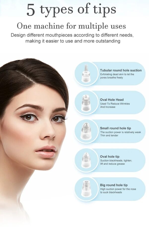 3 Suction Mode Face Cleansing Beauty Machine Dead Skin Remover Face Vacuum Blackhead Removal Skin - Image 8
