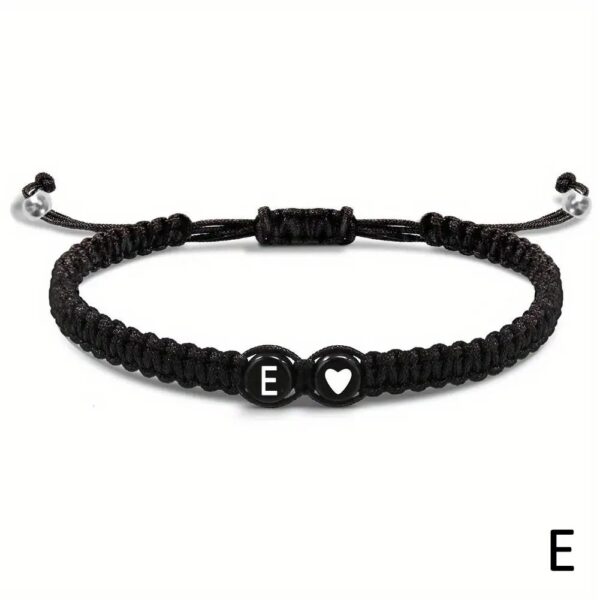 26 Letters Initial Heart Bracelets Handmade Adjustable A-Z Name Braided Bracelets For Women Men Friendship jewellery Gifts - Image 6