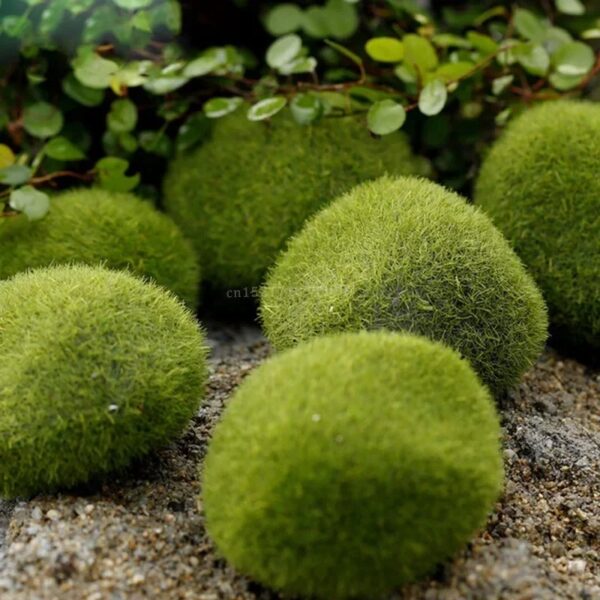 4 Size Fake Stone Artificial Moss Rocks Home Decor Simulation Plant DIY Decoration for Garden and Crafting Green - Image 2