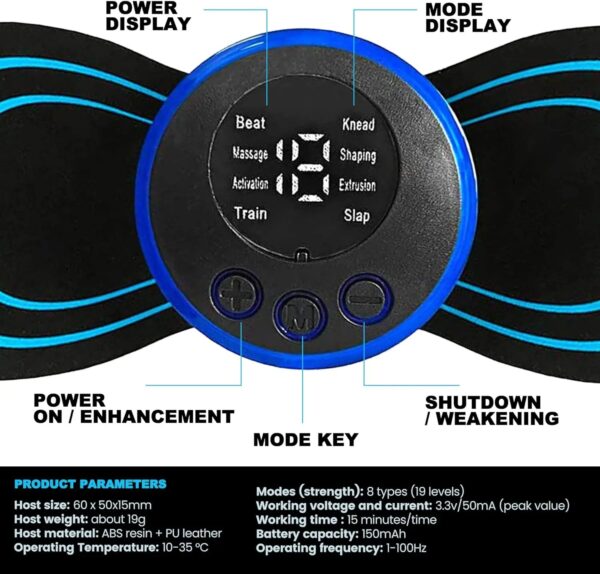 EMS Neck Massager Electric Cervical Vertebra Massage Patch for Relieve Relax Muscle Fatigue Relaxation Portable Neck Stretcher - Image 4