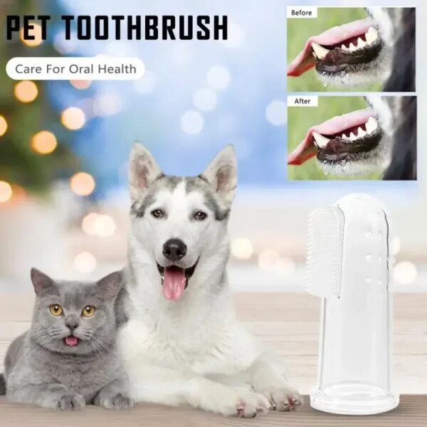 Pet Toothbrush Food Grade Silicone Finger Toothbrush Bad Breath Care Tools Dog Cat Cleaning Brush cepillo de dientes para perro - Image 4