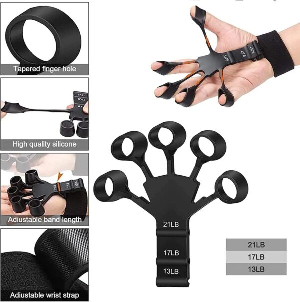 6 Resistance Levels Hand Grip Hand Strength Trainer Rehabilitation Physical Tools Fitness Finger Gripper Gym Expander Portable - Image 4