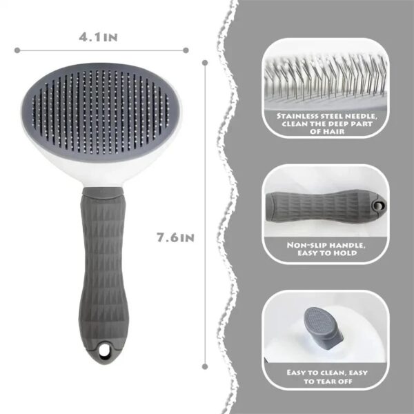 Self-cleaning Pet Hair Remove Comb Cat Slicker Brush Pet Hair Removal Comb For Cats Grooming Brushes Dog Combs Cat Accessories - Image 4