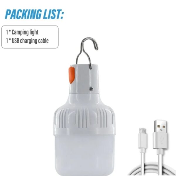 1PC Outdoor USB Rechargeable LED Lamp Bulbs 60W Emergency Light Hook Up Camping Fishing Portable Lantern Night Lights LT014 - Image 5