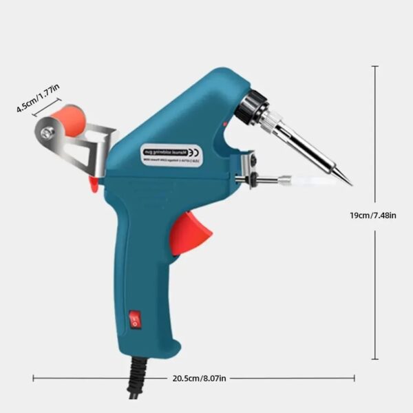 Blue Soldering Iron 60W Eagle Beak Endothermic Handheld Gun 50G Wire Heated Household Repair Internal Tool Manual Tin Dispensing - Image 4