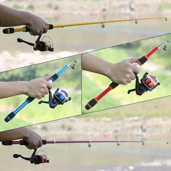 Fishing Pole Set Full Kits With Telescopic Fishing Rod And Spinning Reel Baits Hooks Travel Pole Set - Image 5