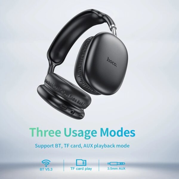 HOCO W35 Air Upgrade Wireless Bluetooth 5.3 Music Headphone Mic HiFi Audio Headset Stereo Sound Sport Earphones 40MM Driver 45H - Image 6