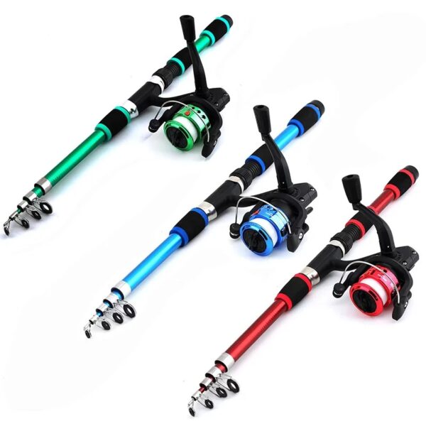 Fishing Pole Set Full Kits With Telescopic Fishing Rod And Spinning Reel Baits Hooks Travel Pole Set - Image 6