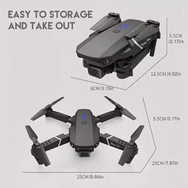 GISAEV E88 Pro WIFI FPV Drone Wide Angle HD 4K 1080P Camera Height Hold RC Foldable Quadcopter Dron Helicopter Toys Gift - Image 5