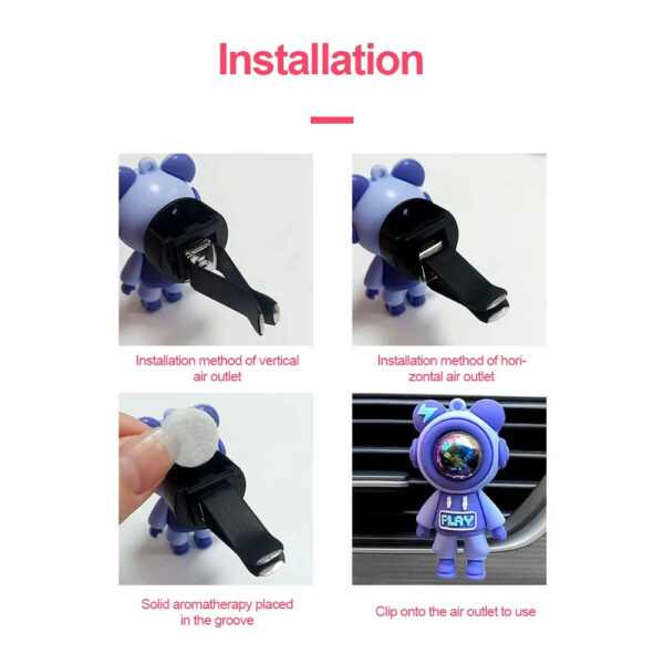 Car Air Outlet Perfume Clip Cartoon Astronaut Air Freshener Conditioning Air Outlet Aromatherapy Car Interior Decoration - Image 5