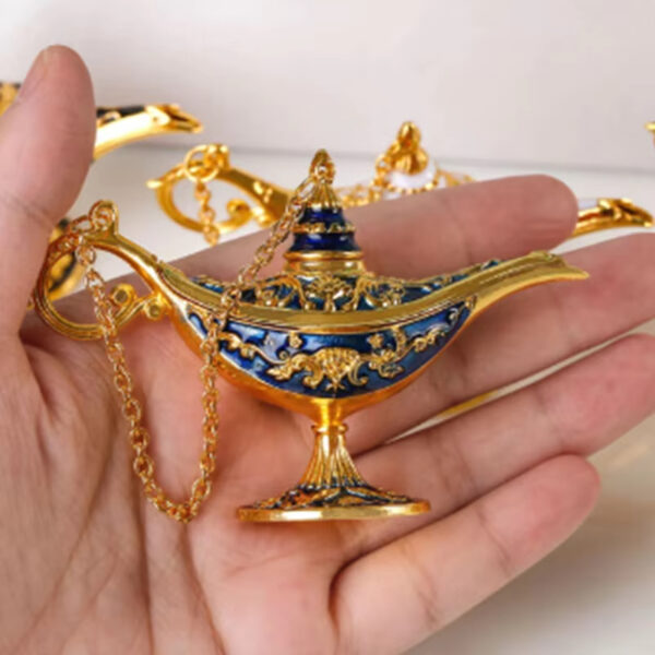 1pc Aladdin Lamp Decorative halloween Ornament Large European Retro Home Decoration Metal Decoration Crafts Holiday Gift - Image 2