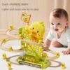 Stair Climbing Ducks Flashing Lights and Music Duck Roller Coaster Toy Interactive Escalator Toy Parent Child Interactive Toys