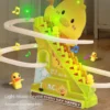 Stair Climbing Ducks Flashing Lights and Music Duck Roller Coaster Toy Interactive Escalator Toy Parent Child Interactive Toys