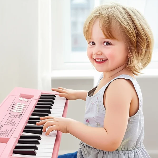 2 37 Keys Electronic Piano Keyboards with Microphone Rechargeable Education Toys Musical Instrument