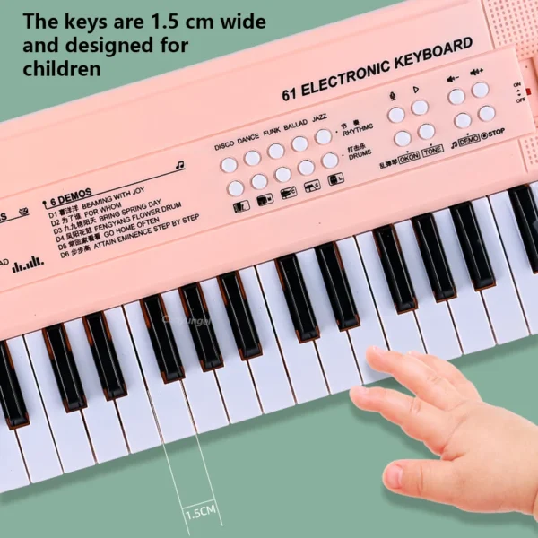 5 37 Keys Electronic Piano Keyboards with Microphone Rechargeable Education Toys Musical Instrument