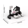 Funny Licking Butt Cat Building Block Set Compatible with Lego Creative Gift Toy