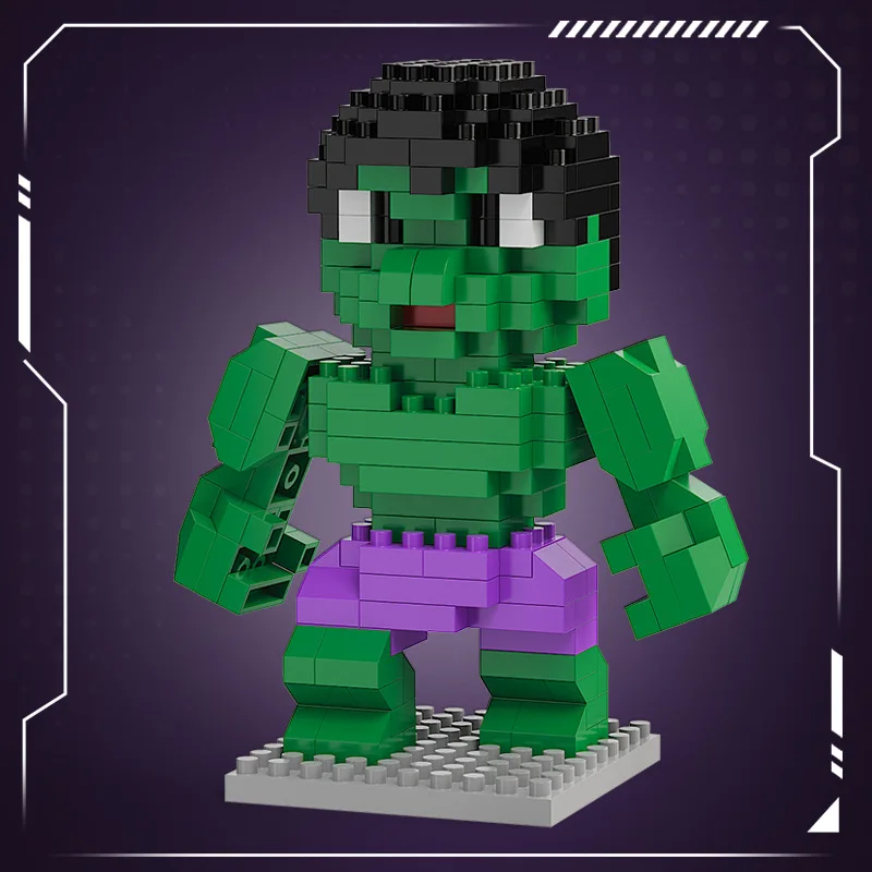 Superhero Hulk Cartoon Character Building Blocks Toy Set for Kids Creative Gift Collection