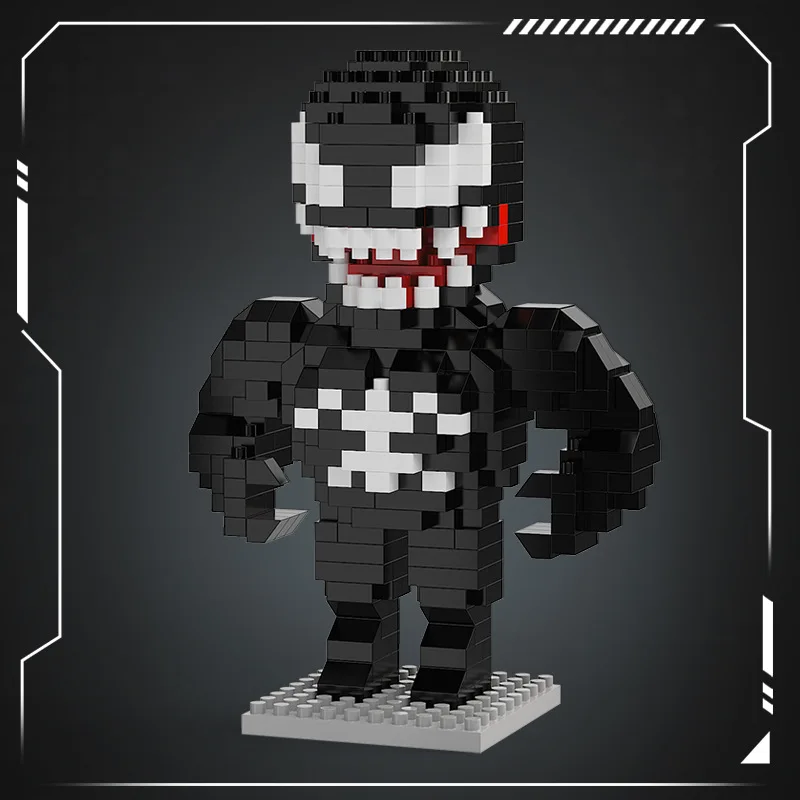 Superhero Venom Cartoon Character Building Blocks Toy Set for Kids Creative Gift Collection
