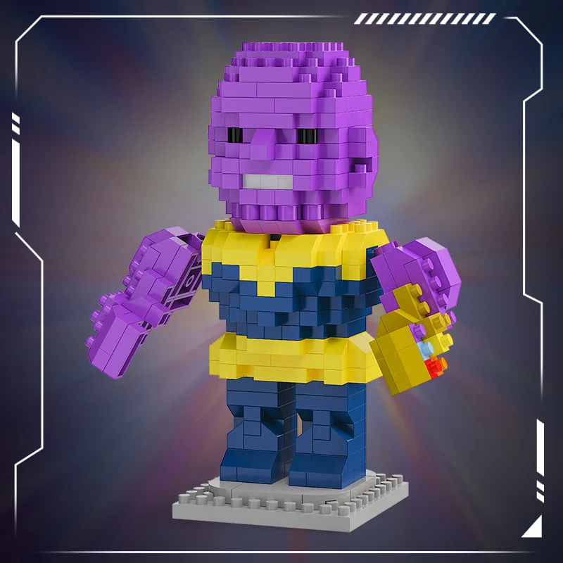 Superhero Thanos Cartoon Character Building Blocks Toy Set for Kids Creative Gift Collection
