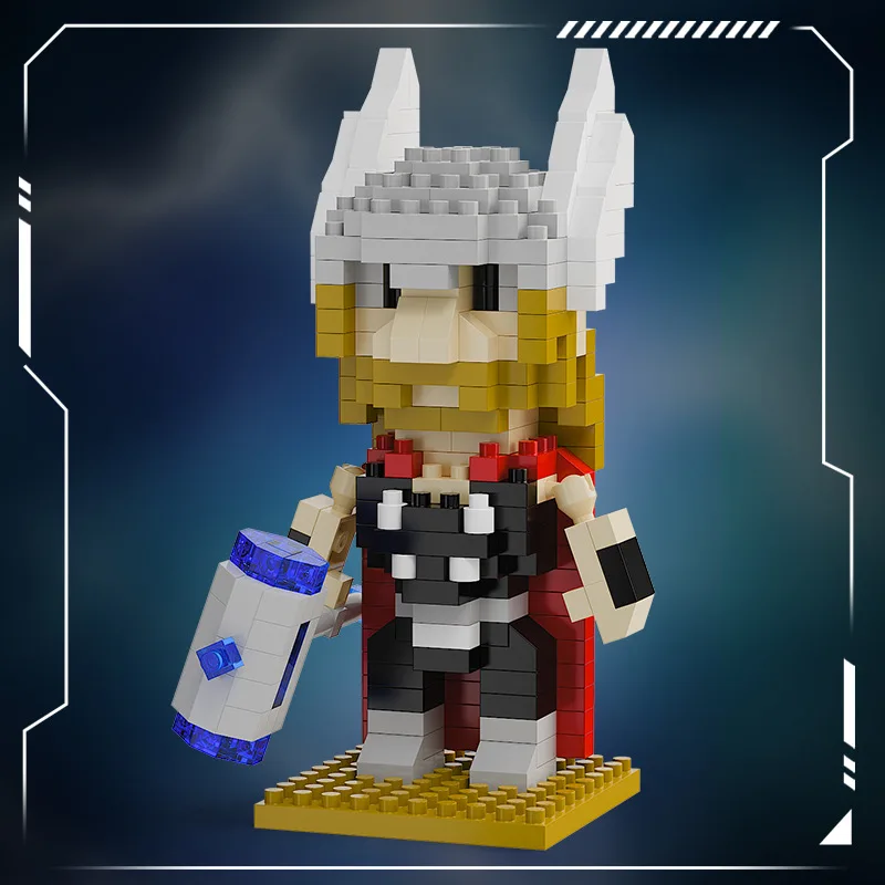 Superhero Thor Cartoon Character Building Blocks Toy Set for Kids Creative Gift Collection