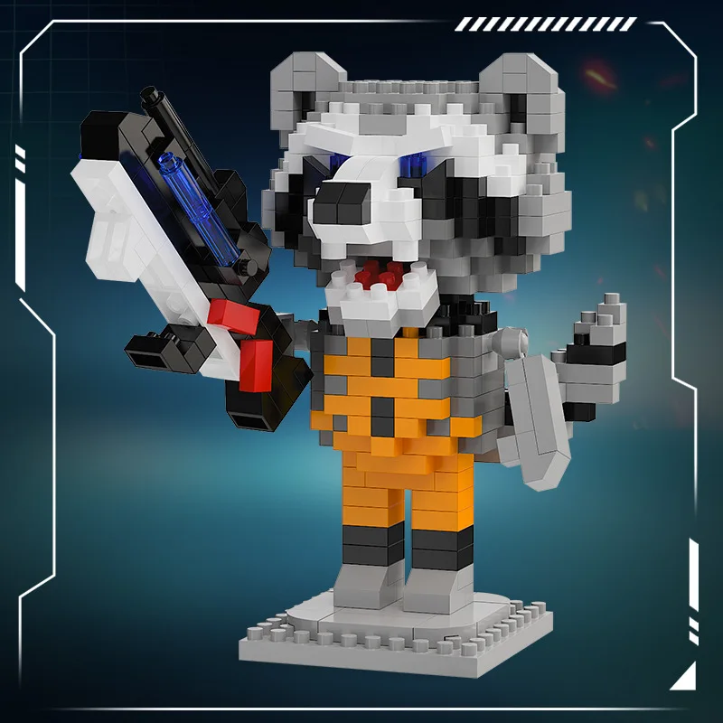 Superhero Rocket Raccoon Cartoon Character Building Blocks Toy Set for Kids Creative Gift Collection