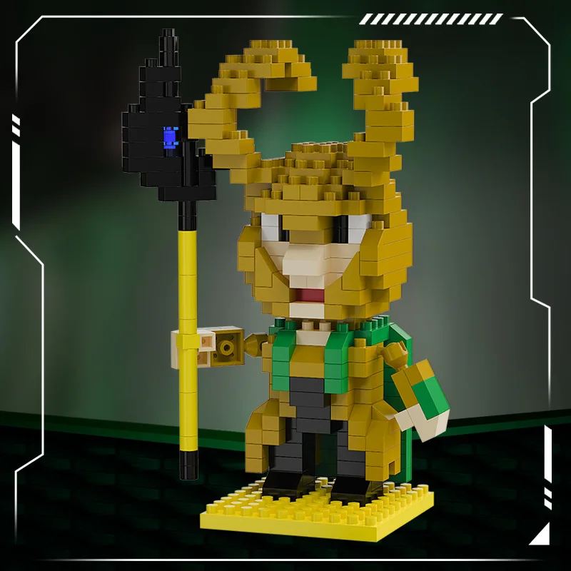 Superhero Loki Cartoon Character Building Blocks Toy Set for Kids Creative Gift Collection