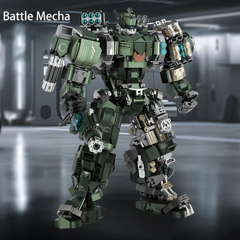 1403pcs Large Mecha Warrior Building Blocks Set Battle Robots Action Figure Model Kits Assembled Toys