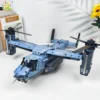 1 HUIQIBAO 1389PCS V-22 Tiltrotor Military Helicopter Building Blocks Aircraft Model Bricks Toy