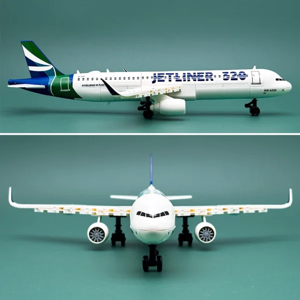 1 A320 Jetliner Airplane Building Blocks 133 PCS Commercial Aircraft Model Kit Toy
