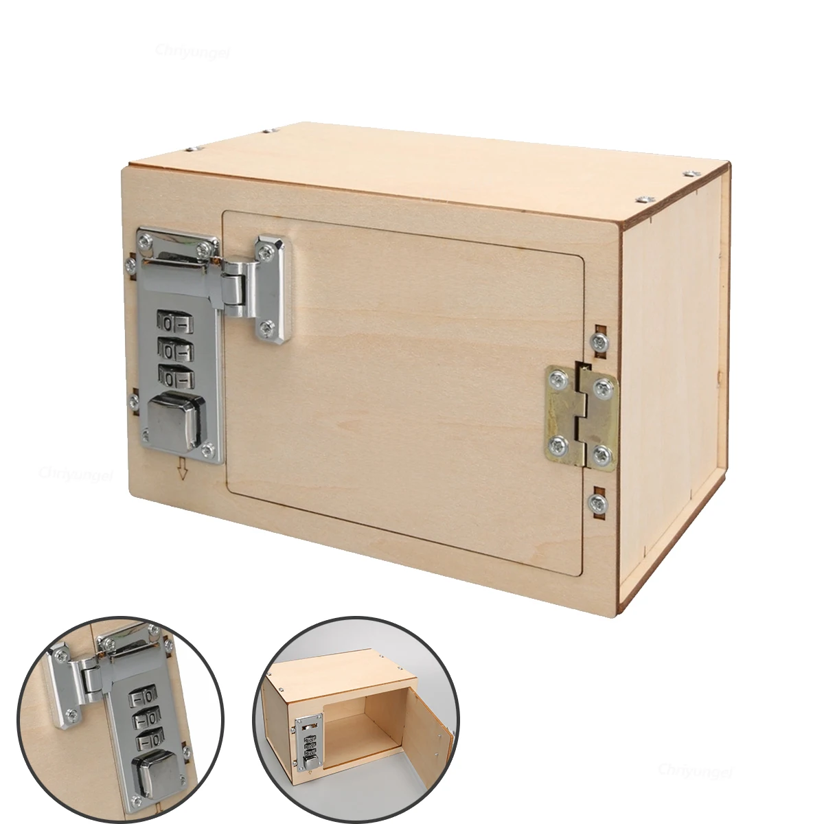 DIY Wooden Password Box for Kids Assembling Code Box Science School Projects Experiment Kits Science Toys STEM Educational Toys