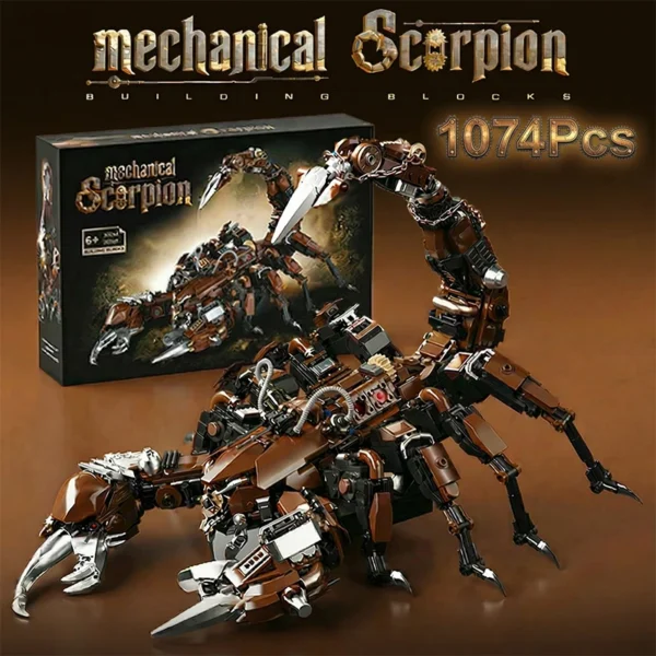 Mechanical Scorpion Building Blocks Cyberpunk Robot Animal Model Technical Bricks Set Construction Toy 1074pcs