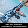 2 805 PCS Blue Dinosaur Building Blocks Toys Model Mosasaurus Dinosaur Assemble Puzzle Bricks Toy Sets