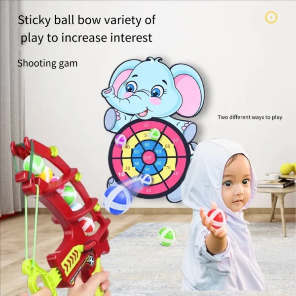 Catapult Sticky Ball Bow & Arrow Target, Parent-Child Interactive Throwing & Shooting Dart Board Game Toy