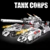 2026 Military Vehicle Tank 8 in 1 Airplane Truck Model Building Blocks DIY Bricks Kids Educational Construction Toys