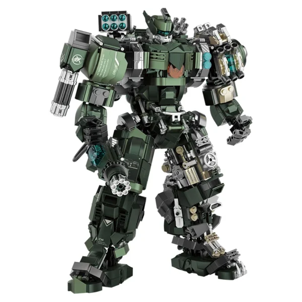 1403pcs Large Mecha Warrior Building Blocks Set Battle Robots Action Figure Model Kits Assembled Toys