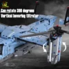 3 HUIQIBAO 1389PCS V-22 Tiltrotor Military Helicopter Building Blocks Aircraft Model Bricks Toy