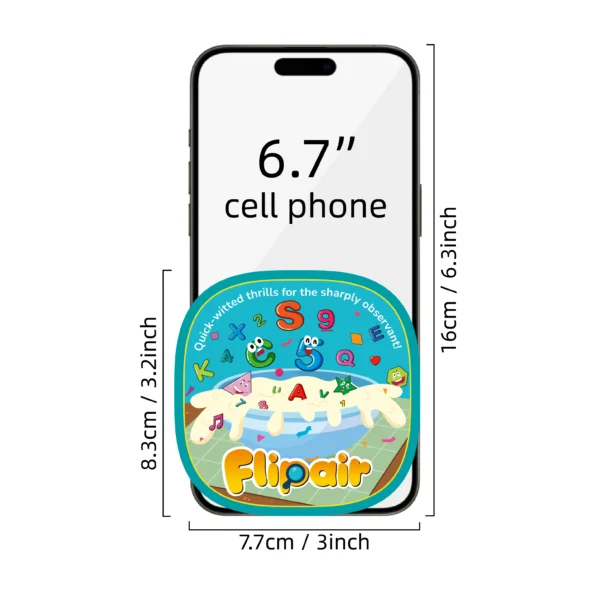 3 Flipair Number and Shape Matching Card Game Fun Visual Perception Game for Family School Parties and Travel