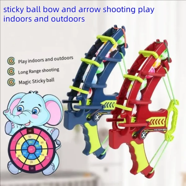 Catapult Sticky Ball Bow & Arrow Target, Parent-Child Interactive Throwing & Shooting Dart Board Game Toy