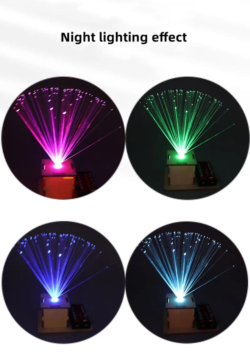DIY Color Fiber Optic Light STEM Toys Tecnologia Science Experimental Tool Kit Teaching Aids for Kids Learning Education