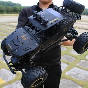 1:12 / 1:16 4WD RC Car With Led Lights 2.4G Radio Remote Control Cars Buggy Off-Road Control Trucks Boys Toys for Children - 37cm Black