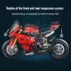 4 1:5 Technical Racing Motorcycle Building Blocks Set 2024Pcs DIY Motorbike Model Toy