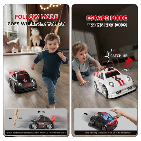 4 2026 New C6 RC Drift Car with Dual Mode Lights Sound Camera Screen Control Car Smart Induction Following Children's Toys Gift
